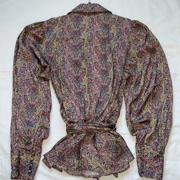 Banana Republic Silky Tie Wrap Blouse - Picture 5 of 7